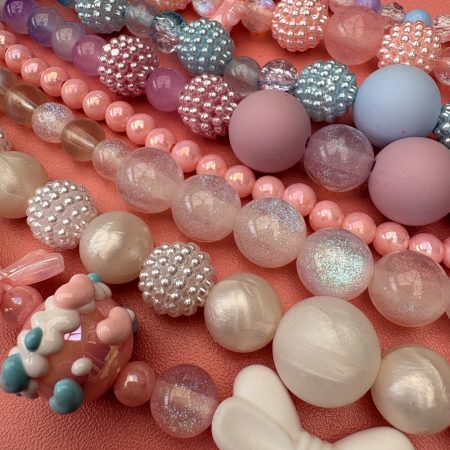 Pastel kawaii maximalist multi layer bow detail necklace