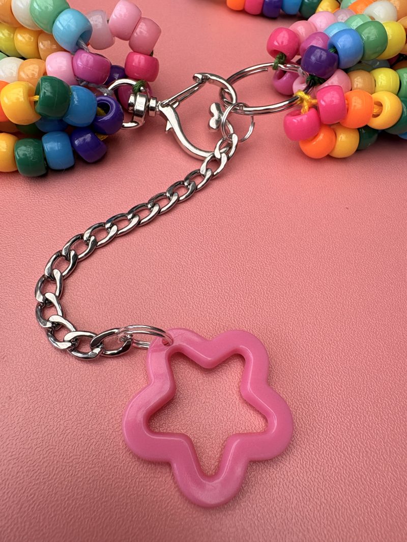 Dopamine maximalist rainbow candy beaded multi layer necklace