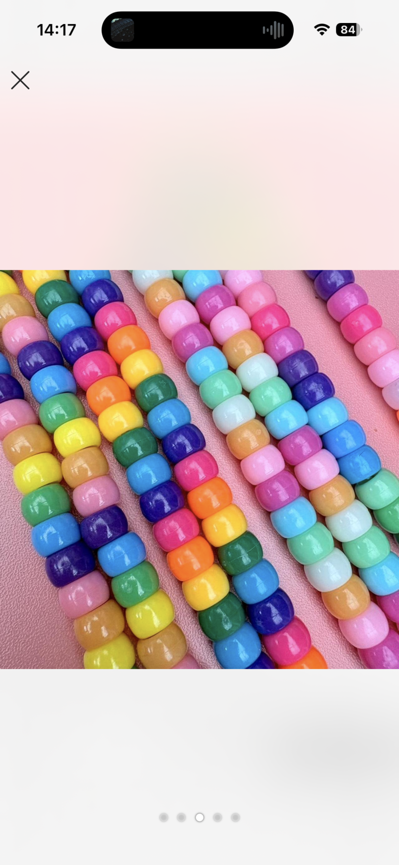 Dopamine maximalist rainbow candy beaded multi layer necklace