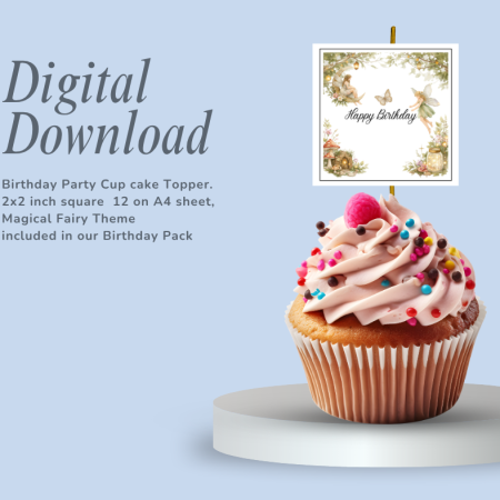 Magical Fairy Birthday Party Pack – Editable Canva Digital Download