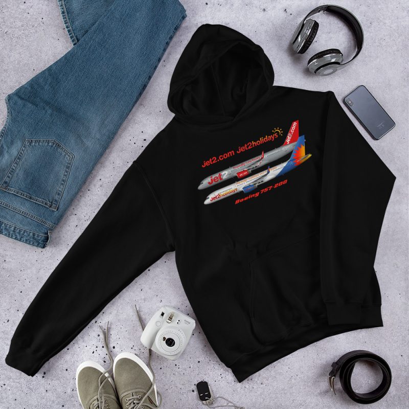 Jet2 Boeing 757 Aviation Hoodie | Cotton Blend 5 Colours Made To Order