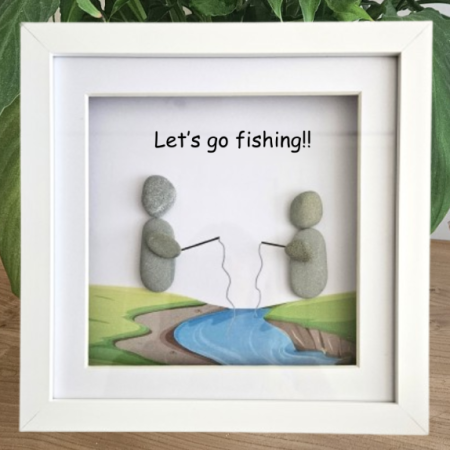 Gift ideas for fishermen l Fishing pebble art