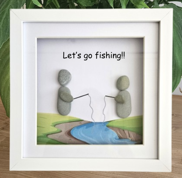 Gift ideas for fishermen l Fishing pebble art
