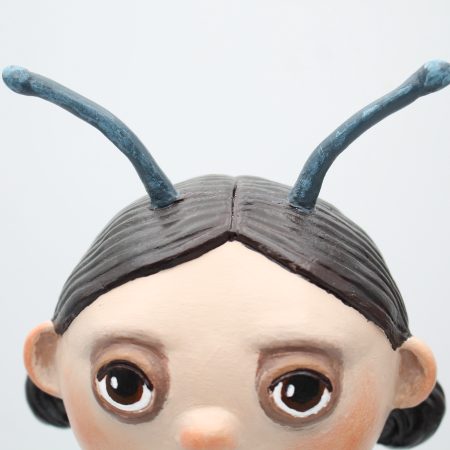 OOAK Handmade Art Doll, Whimsical Clay Character, 28 cm