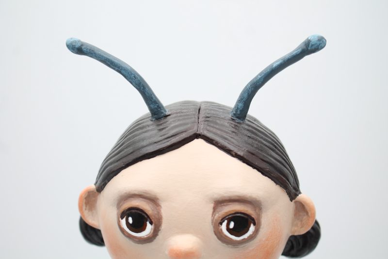 OOAK Handmade Art Doll, Whimsical Clay Character, 28 cm