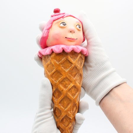 🍒 Cherry Whisper – Art Doll from the “Sweet Oddities” Series