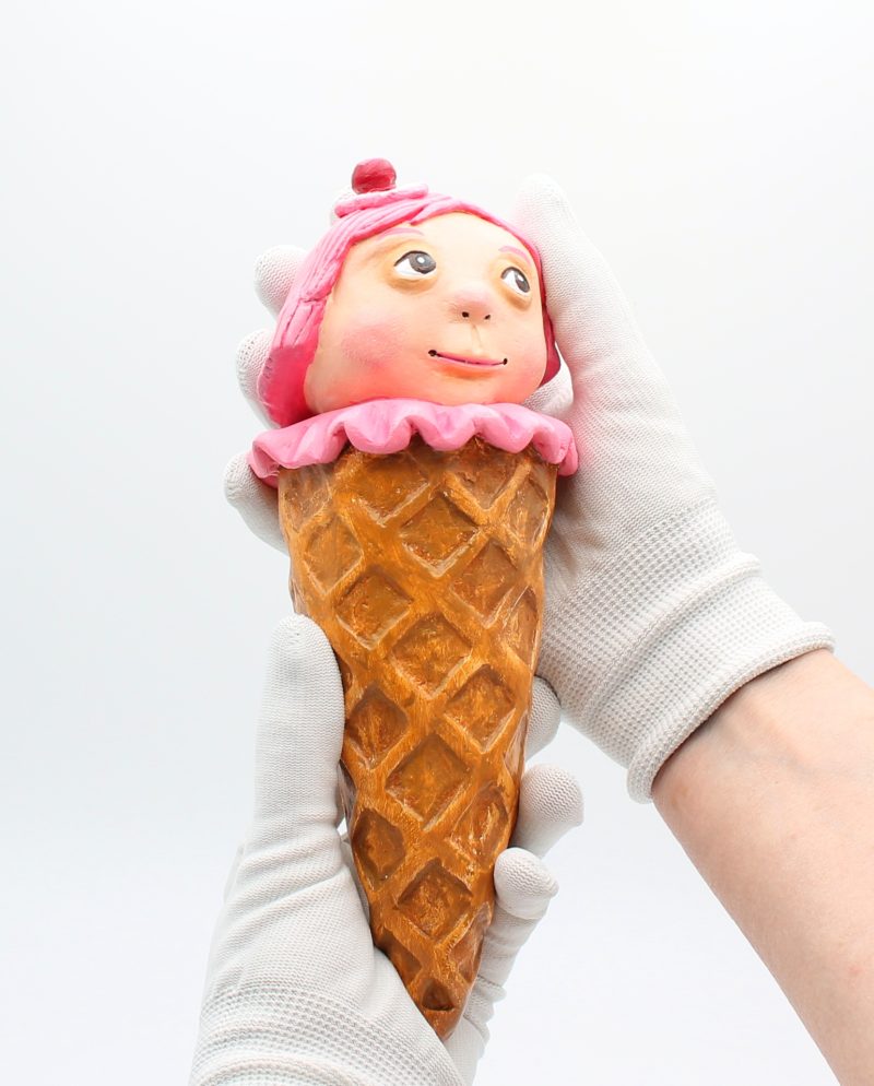 🍒 Cherry Whisper – Art Doll from the “Sweet Oddities” Series