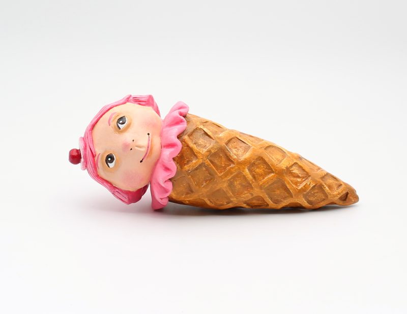 🍒 Cherry Whisper – Art Doll from the “Sweet Oddities” Series