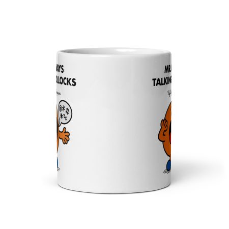 Funny Talking Bollocks Mug – White 11oz Ceramic Novelty Gift Mug – Cheeky Adult Humour Style