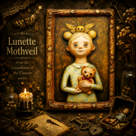 Lunette Mothveil 3D Relief Portrait from Guardians of the Unseen Series