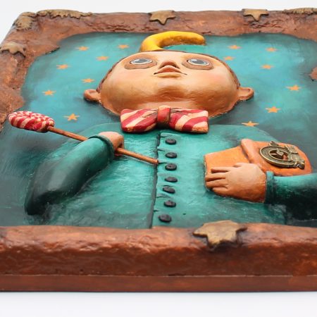 The Moonbound Keeper 3D Relief Portrait, Ready to Hang