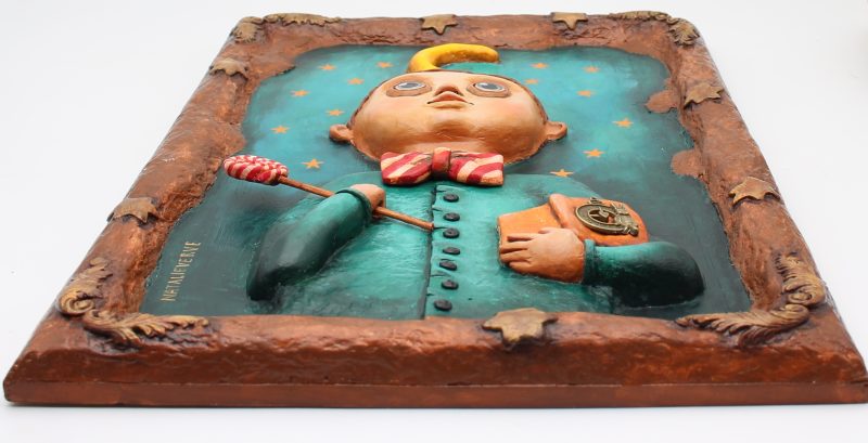 The Moonbound Keeper 3D Relief Portrait, Ready to Hang