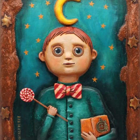 The Moonbound Keeper 3D Relief Portrait, Ready to Hang