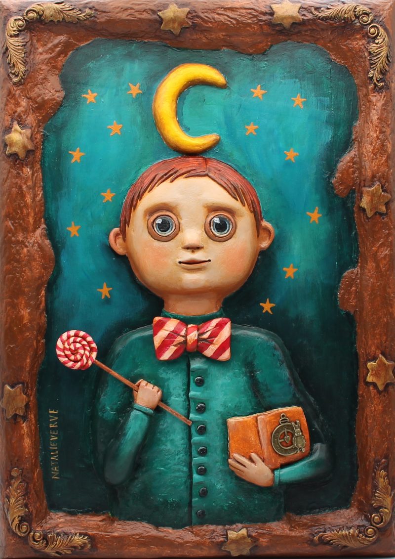 The Moonbound Keeper 3D Relief Portrait, Ready to Hang