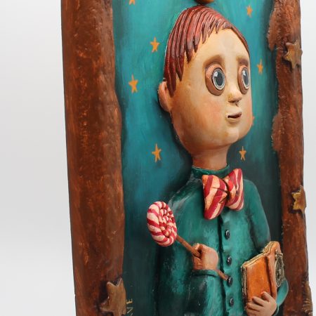 The Moonbound Keeper 3D Relief Portrait, Ready to Hang