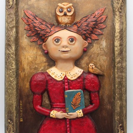 Clara Nightfeather 3D Sculptural Portrait, Ready to Hang