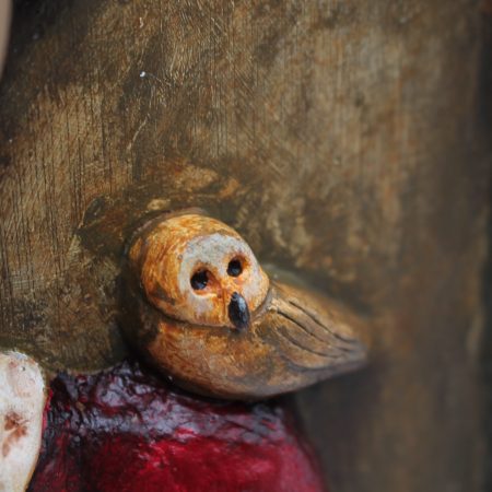 Clara Nightfeather 3D Sculptural Portrait, Ready to Hang