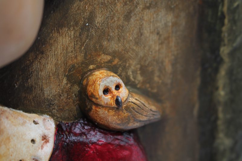 Clara Nightfeather 3D Sculptural Portrait, Ready to Hang