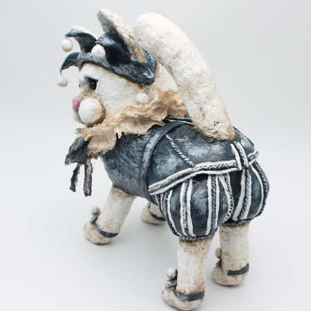 Handmade Vintage-Style Paper Clay Cat Doll, Percival Purr