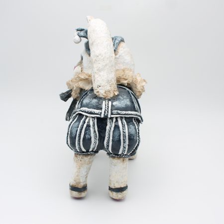 Handmade Vintage-Style Paper Clay Cat Doll, Percival Purr
