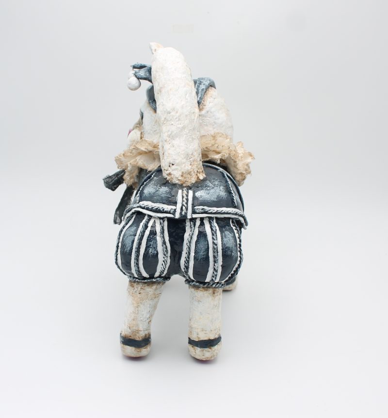 Handmade Vintage-Style Paper Clay Cat Doll, Percival Purr