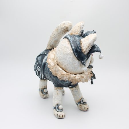 Handmade Vintage-Style Paper Clay Cat Doll, Percival Purr