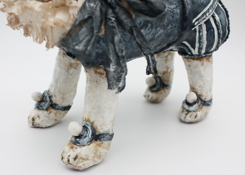 Handmade Vintage-Style Paper Clay Cat Doll, Percival Purr