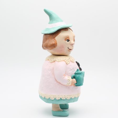Handmade Penny Teapotwhisper Figurine with Movable Head, 25cm Tall