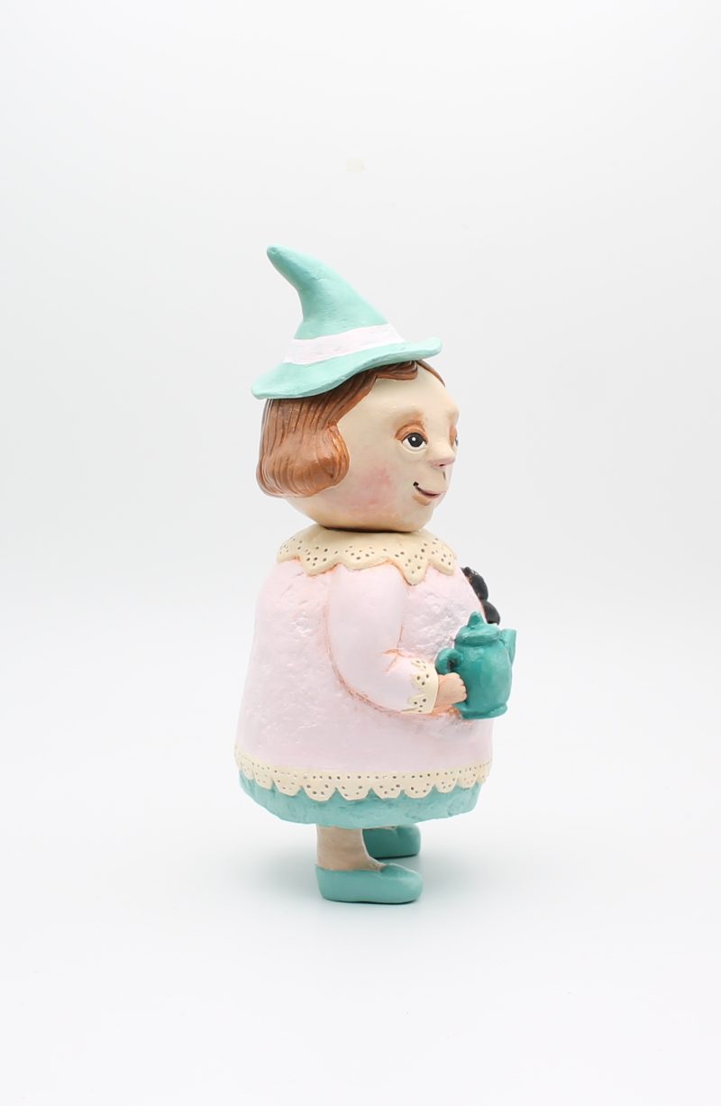 Handmade Penny Teapotwhisper Figurine with Movable Head, 25cm Tall
