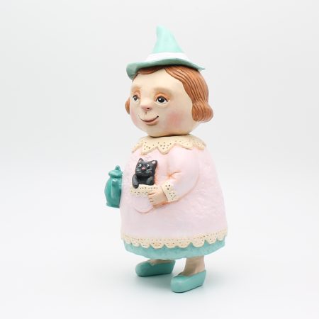 Handmade Penny Teapotwhisper Figurine with Movable Head, 25cm Tall