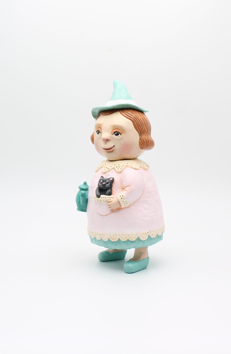 Handmade Penny Teapotwhisper Figurine with Movable Head, 25cm Tall
