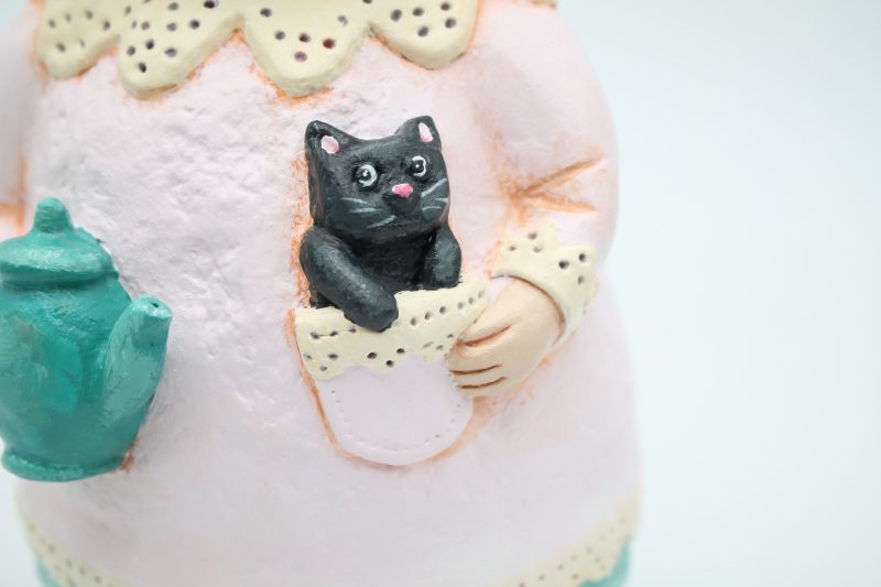 Handmade Penny Teapotwhisper Figurine with Movable Head, 25cm Tall