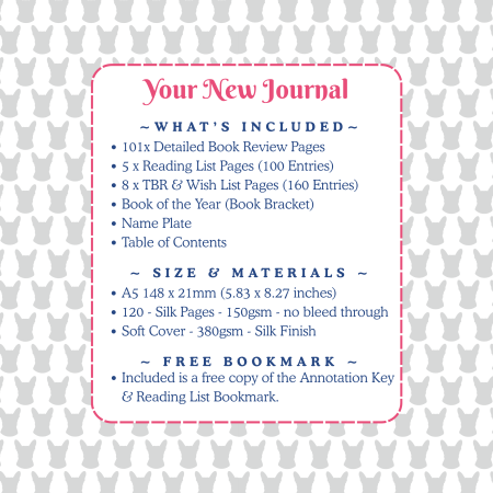 Art Nouveau Reading Journal: A5 – 120 Pages + Free Bookmark