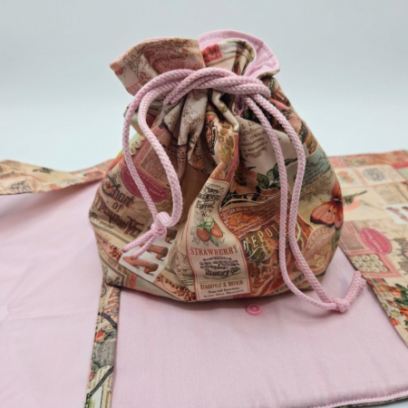 Beautiful vintage designed fabric cosmetics case