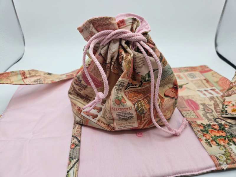 Beautiful vintage designed fabric cosmetics case