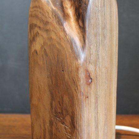Wood block table lamp