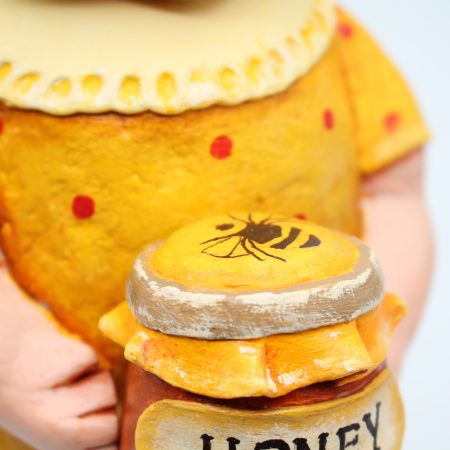 Handmade Bee Girl Art Doll in Paper Clay, 26cm Tall, OOAK Collectable