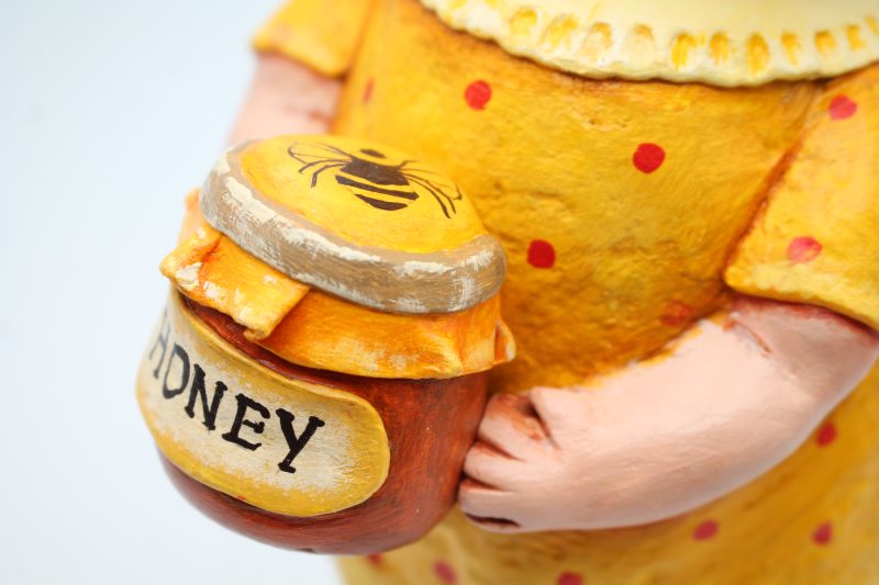 Handmade Bee Girl Art Doll in Paper Clay, 26cm Tall, OOAK Collectable