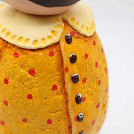 Handmade Bee Girl Art Doll in Paper Clay, 26cm Tall, OOAK Collectable