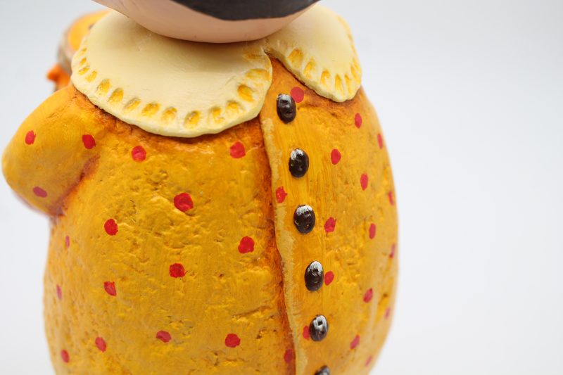 Handmade Bee Girl Art Doll in Paper Clay, 26cm Tall, OOAK Collectable