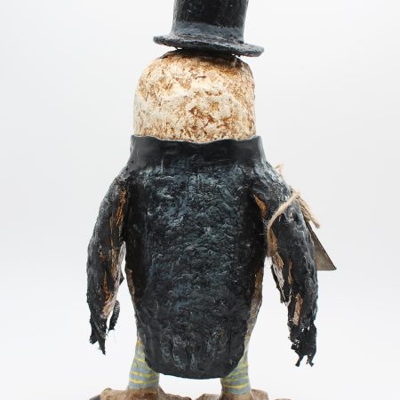 Handmade English Dandy Regency-Style Owl Art Doll, 27cm Tall