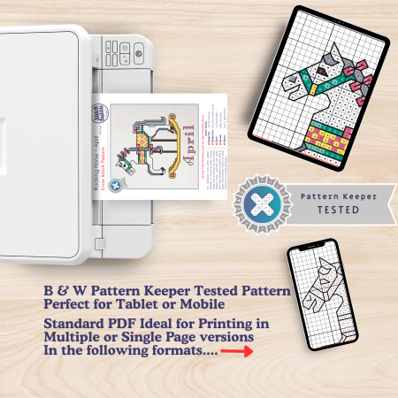 April ~ Rocking Horse ~ Cross Stitch Pattern PDF