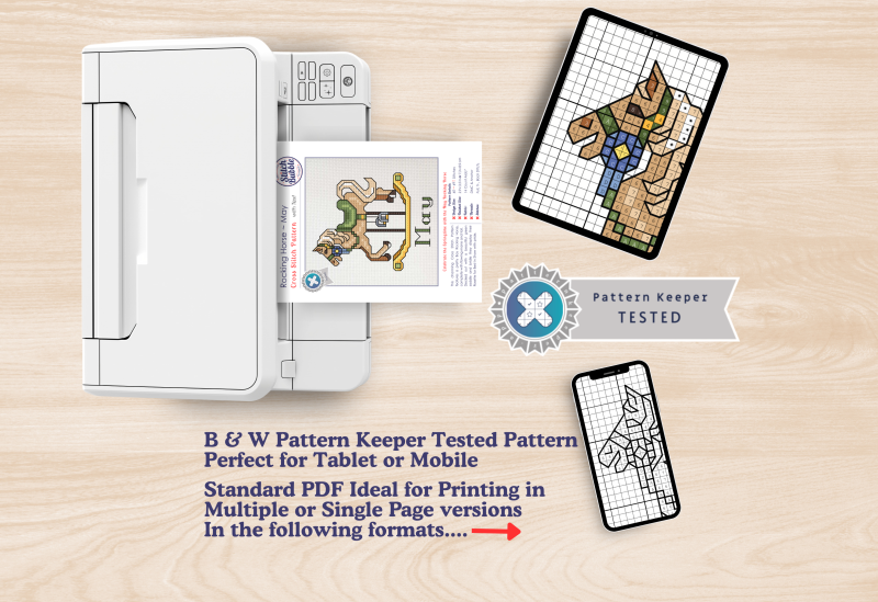 May ~ Rocking Horse ~ Cross Stitch Pattern PDF