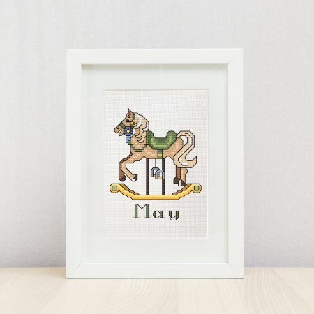 May ~ Rocking Horse ~ Cross Stitch Pattern PDF