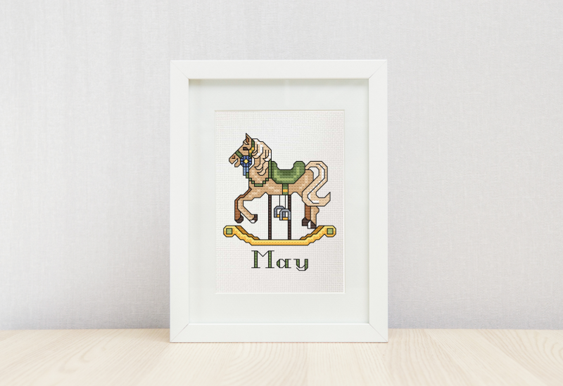 May ~ Rocking Horse ~ Cross Stitch Pattern PDF