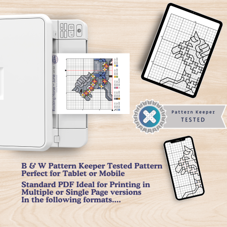 June ~ Rocking Horse ~ Cross Stitch Pattern PDF