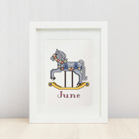 June ~ Rocking Horse ~ Cross Stitch Pattern PDF