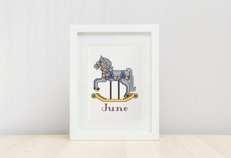 June ~ Rocking Horse ~ Cross Stitch Pattern PDF