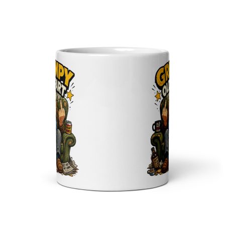 Grumpy Old Fart 11oz White Ceramic Mug – Funny Cheeky Gift Mug for Dad