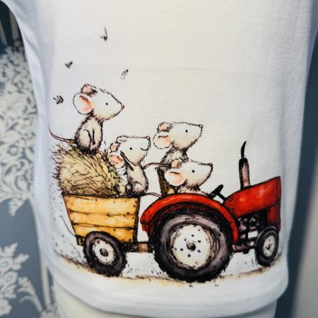 Baby Tractor and mice T shirt